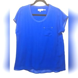 Calvin Klein Cap Sleeve Pocket Tee Shirt